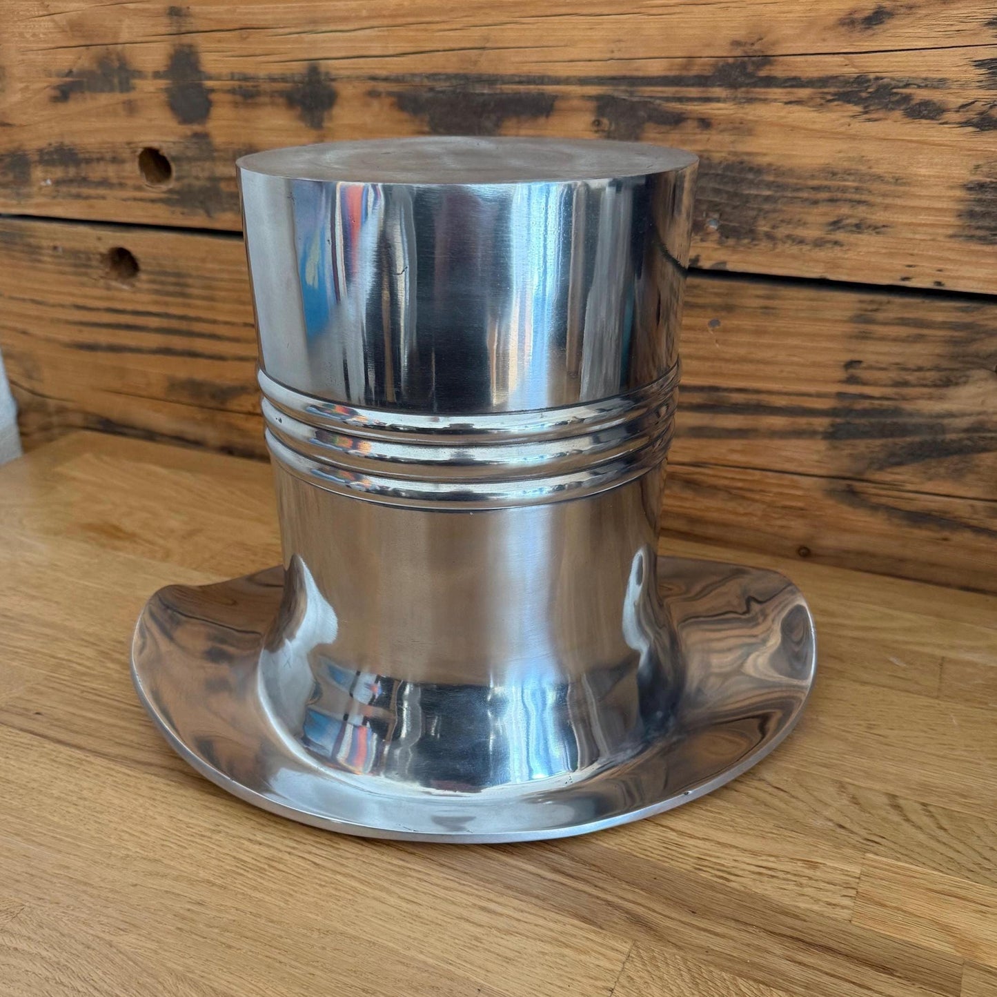 XL Top Hat ~ Solid Cast Champagne Ice Bucket | Wine Cooler Bath
