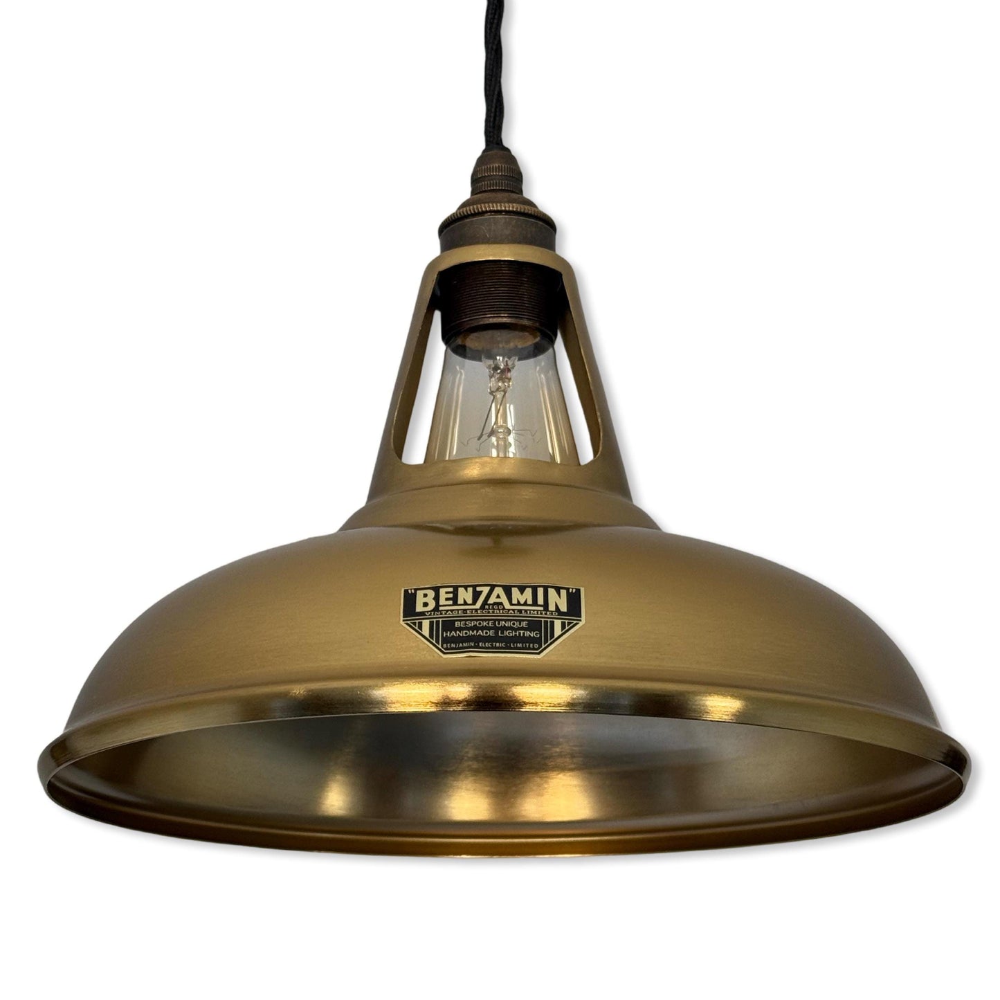 antique brass slotted lampshade