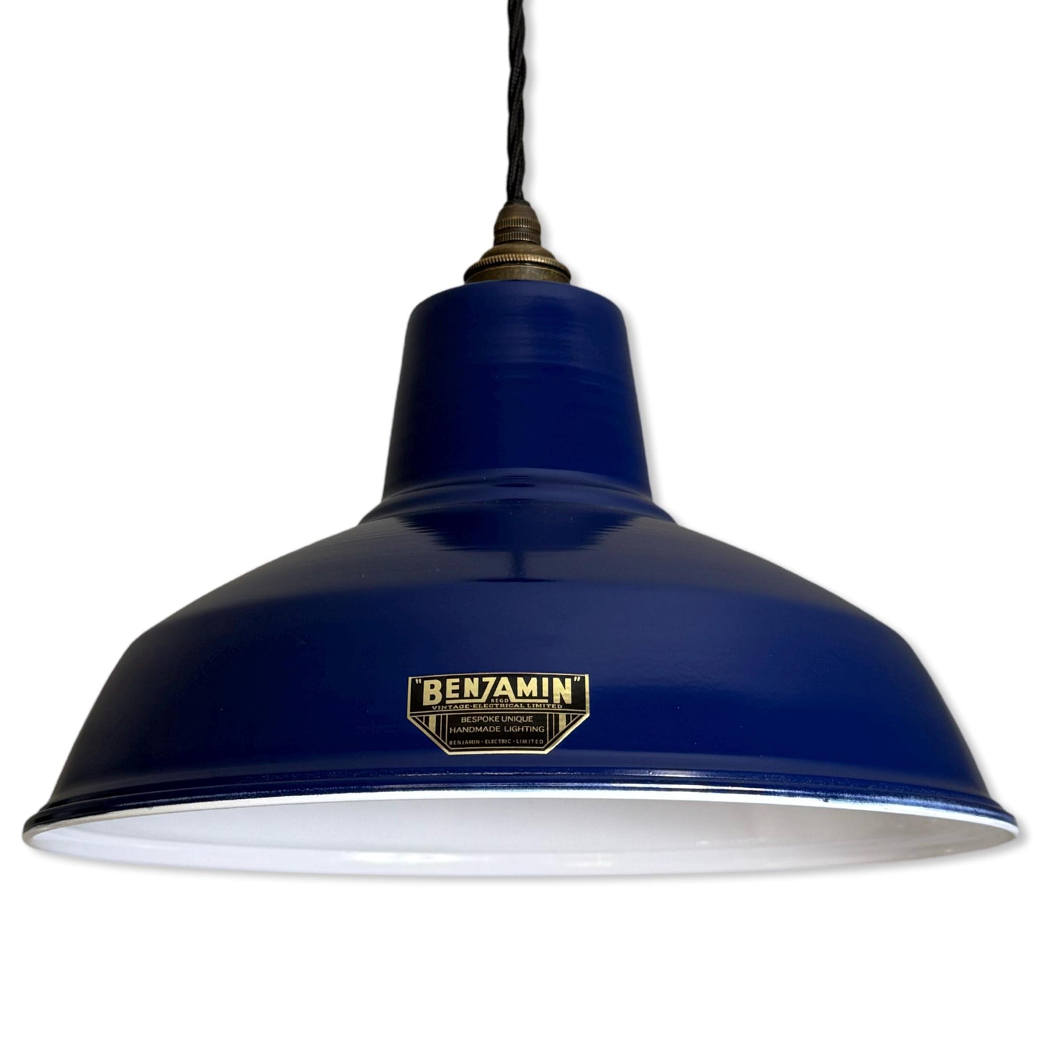 Filby - Royal Blue RLM Reflector Lampshade Pendant Set Light - 12.5 Inch
