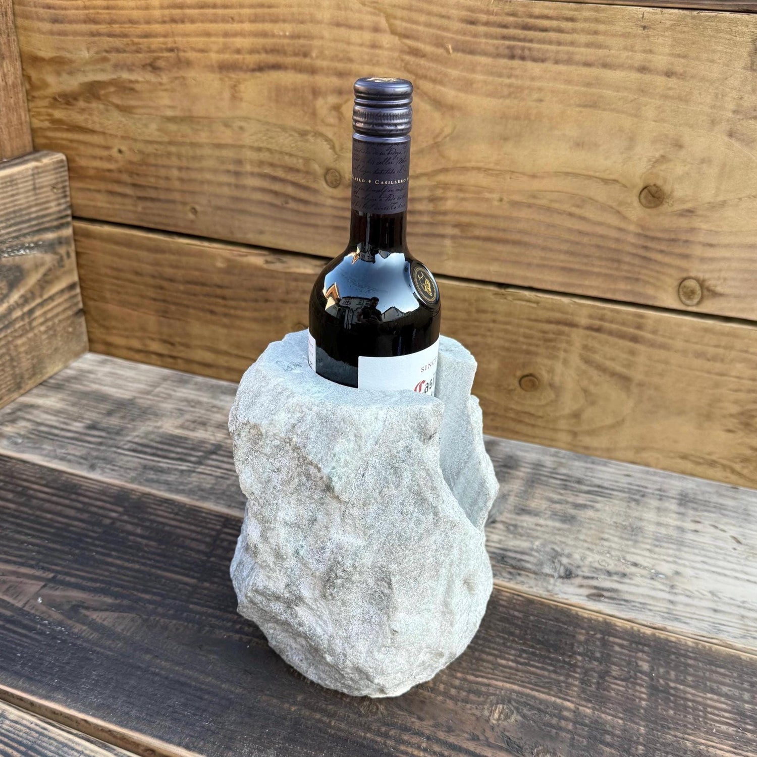Marble Stone Solid Handcrafted Wine Bottle Holder