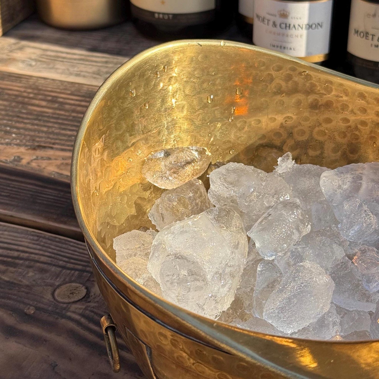 Polo Helmet Solid Antique Brass Champagne Ice Bucket | Wine Cooler