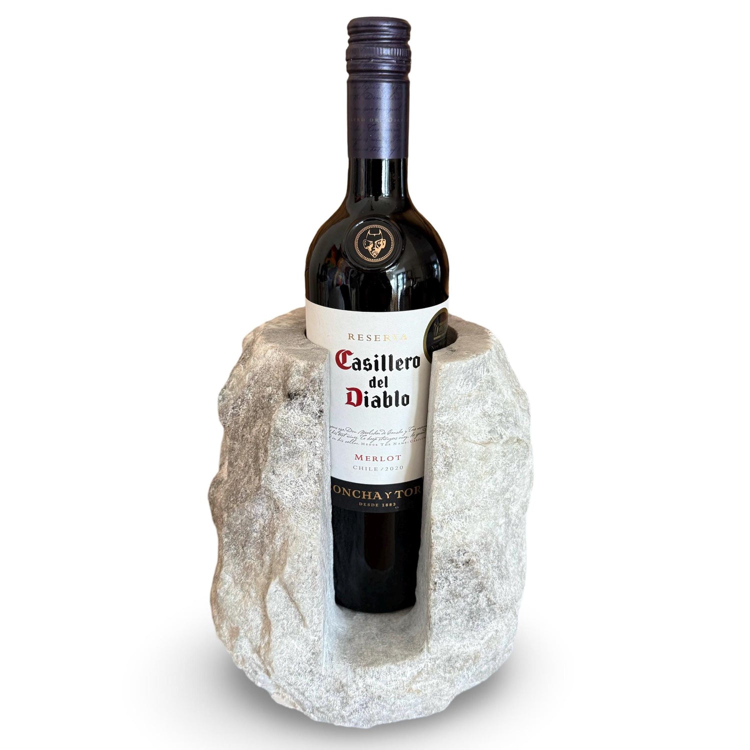 Marble Stone Solid Handcrafted Wine Bottle Holder