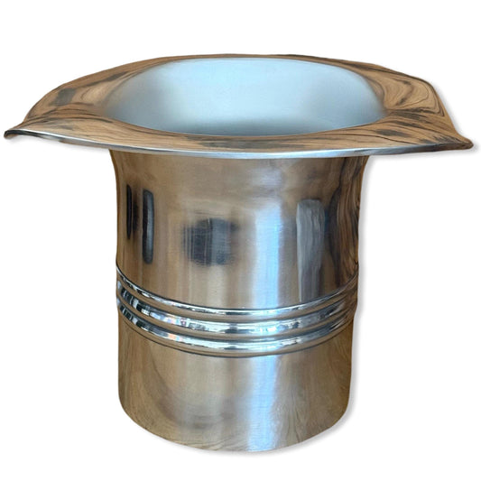 XL Top Hat ~ Solid Cast Champagne Ice Bucket | Wine Cooler Bath