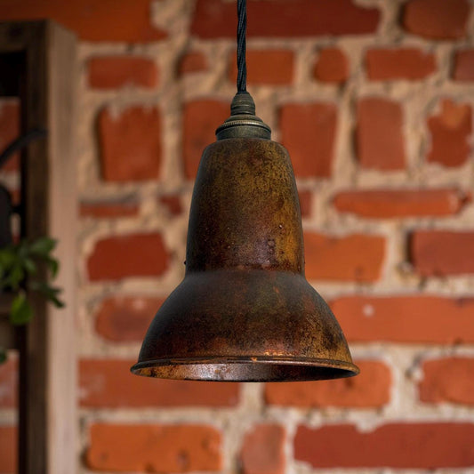 Alby - Rusted Solid Steel Lampshade Pendant Set Light - 6 Inch