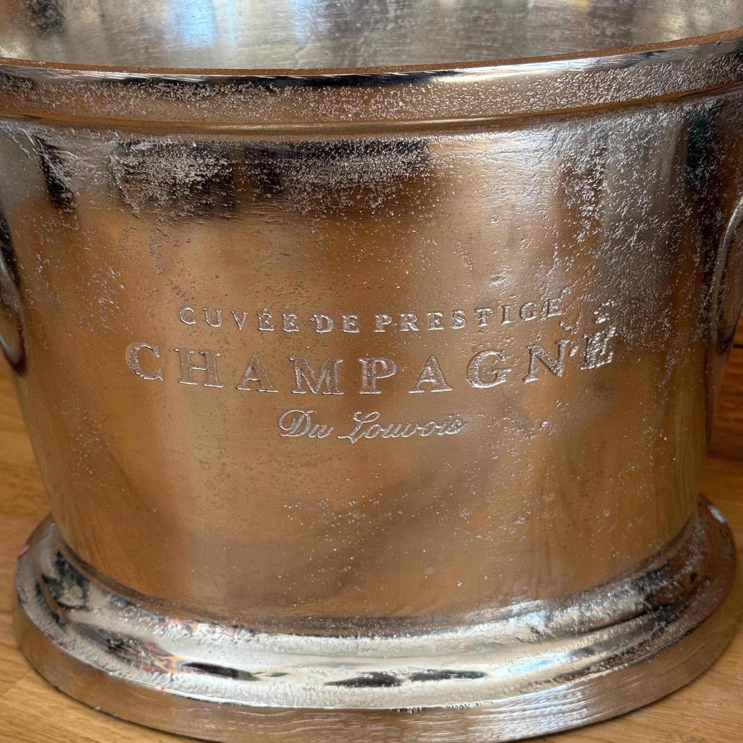 Great Gatsby ~ Solid Cast Engraved Champagne Large Ice Bucket | Wine Cooler Bath