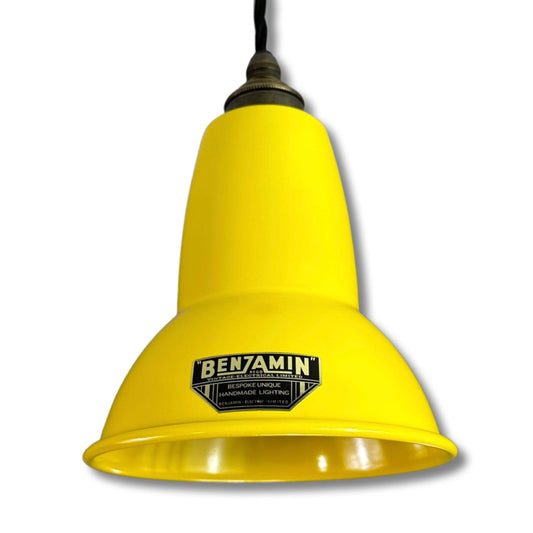 Alby ~ Summer Yellow Shade Pendant Set Light ~ 6 Inch