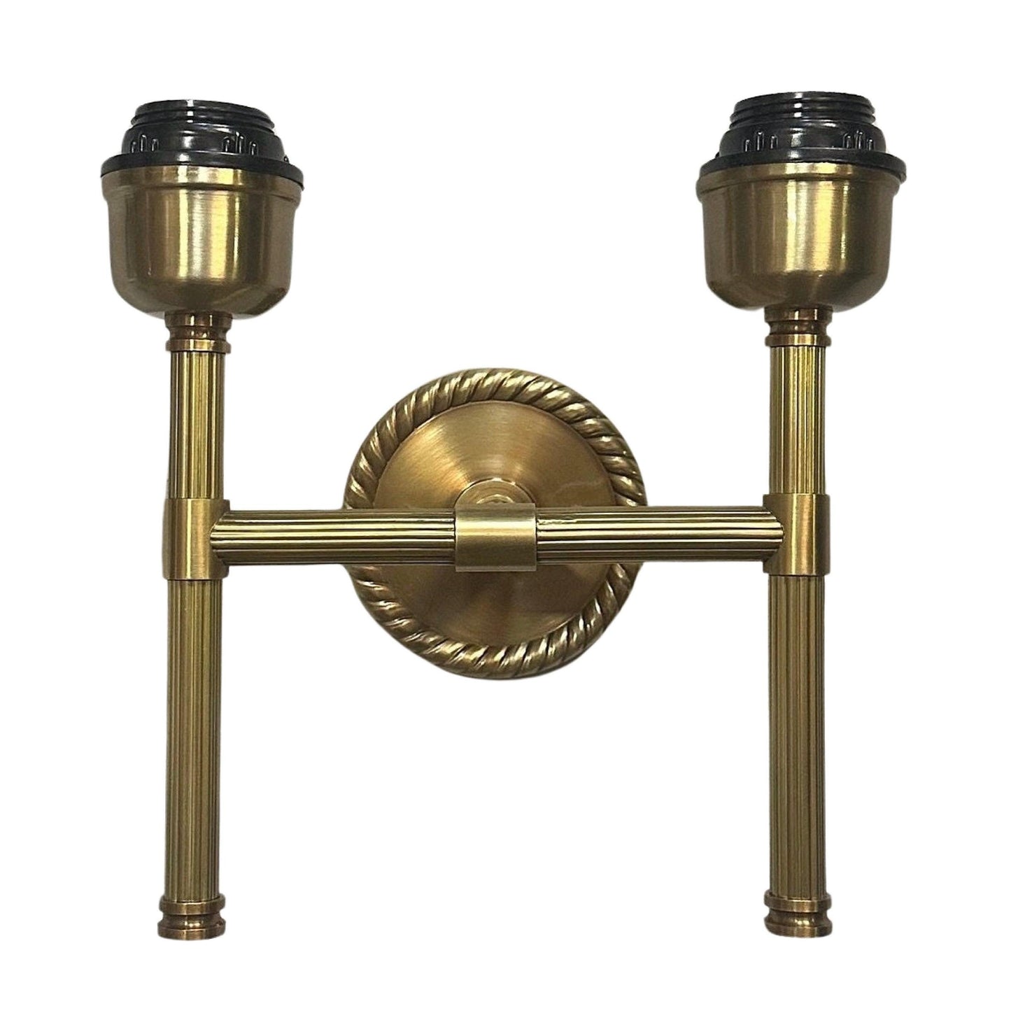 Felbrigg ~ Double Antique Brass Wall Sconce Industrial Vintage Light | Dining Room | Kitchen Table