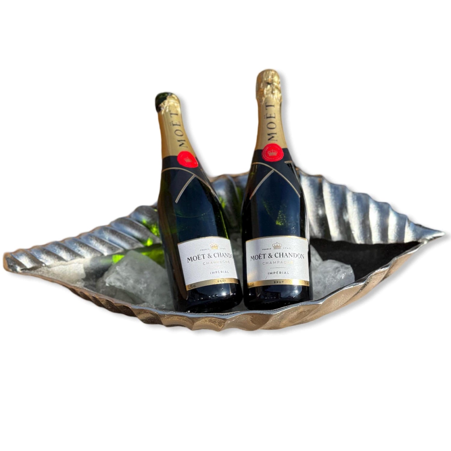 Clam Shell Solid Cast Champagne Ice Bucket - Wine Cooler - Fruit Bowl
