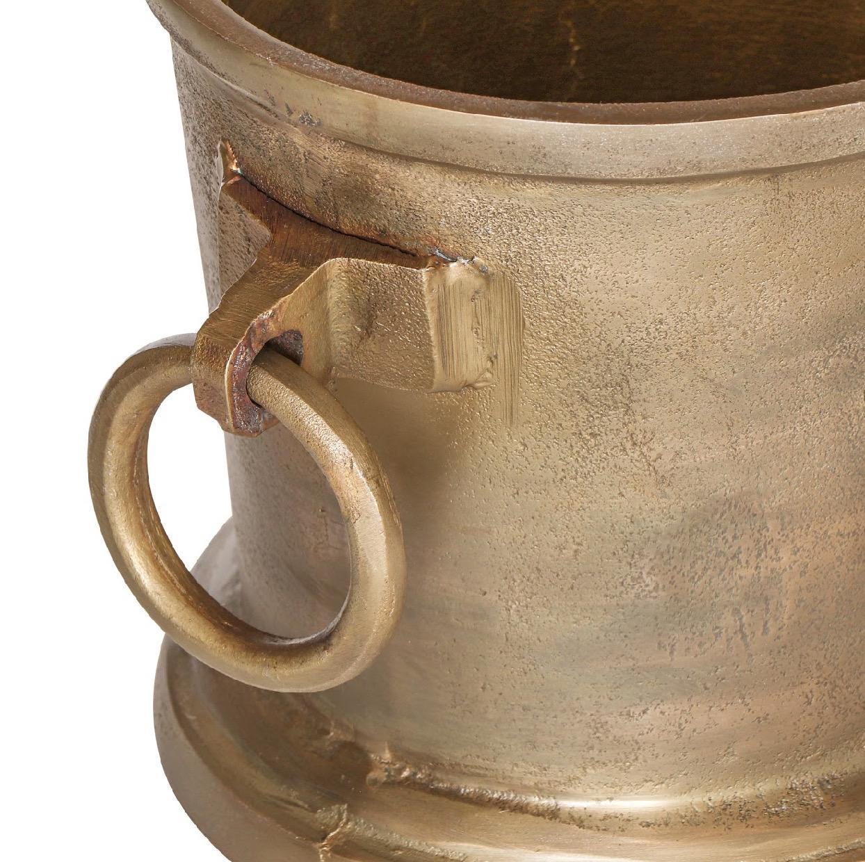 Dom Perignon Antique Brass Great Gatsby ~ Solid Cast Engraved Champagne Ice Bucket | Wine Cooler