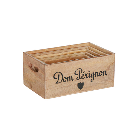 Dom Perignon Storage Wooden Champagne Crates Natural Finish