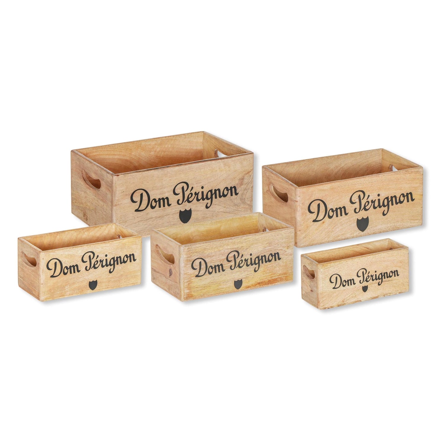 Dom Perignon Storage Wooden Champagne Crates Natural Finish