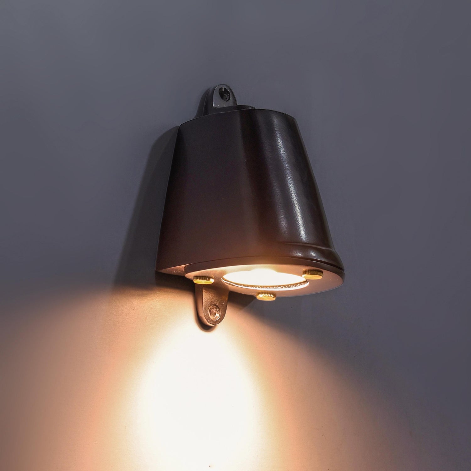 Holt ~ Matt Black Outdoor & Bathroom Mast Down Light Cast | 5 Inch