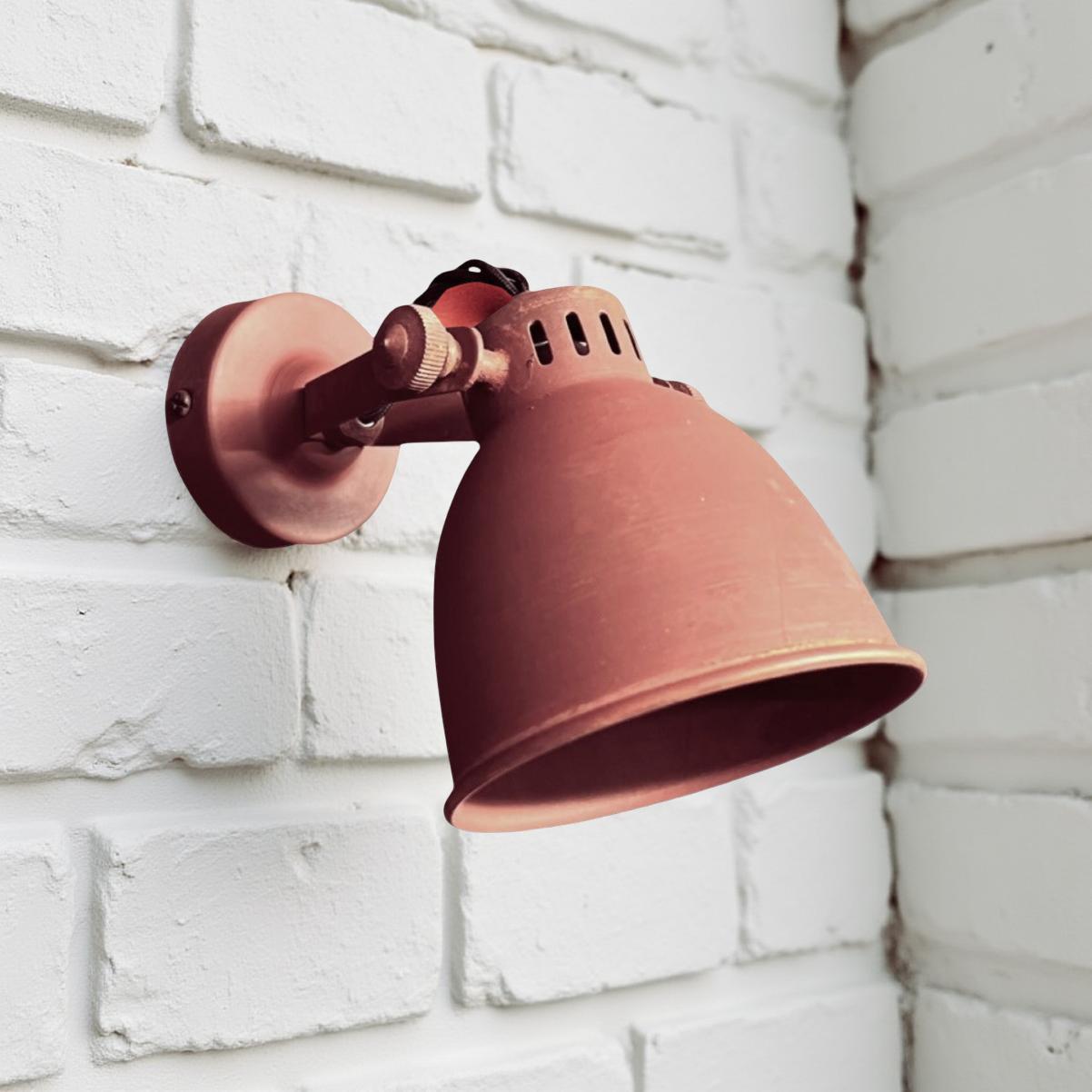 Colby ~ Solid Rusted Steel Short Adjustable Arm Industrial Wall Light | Spot light | Table | Vintage