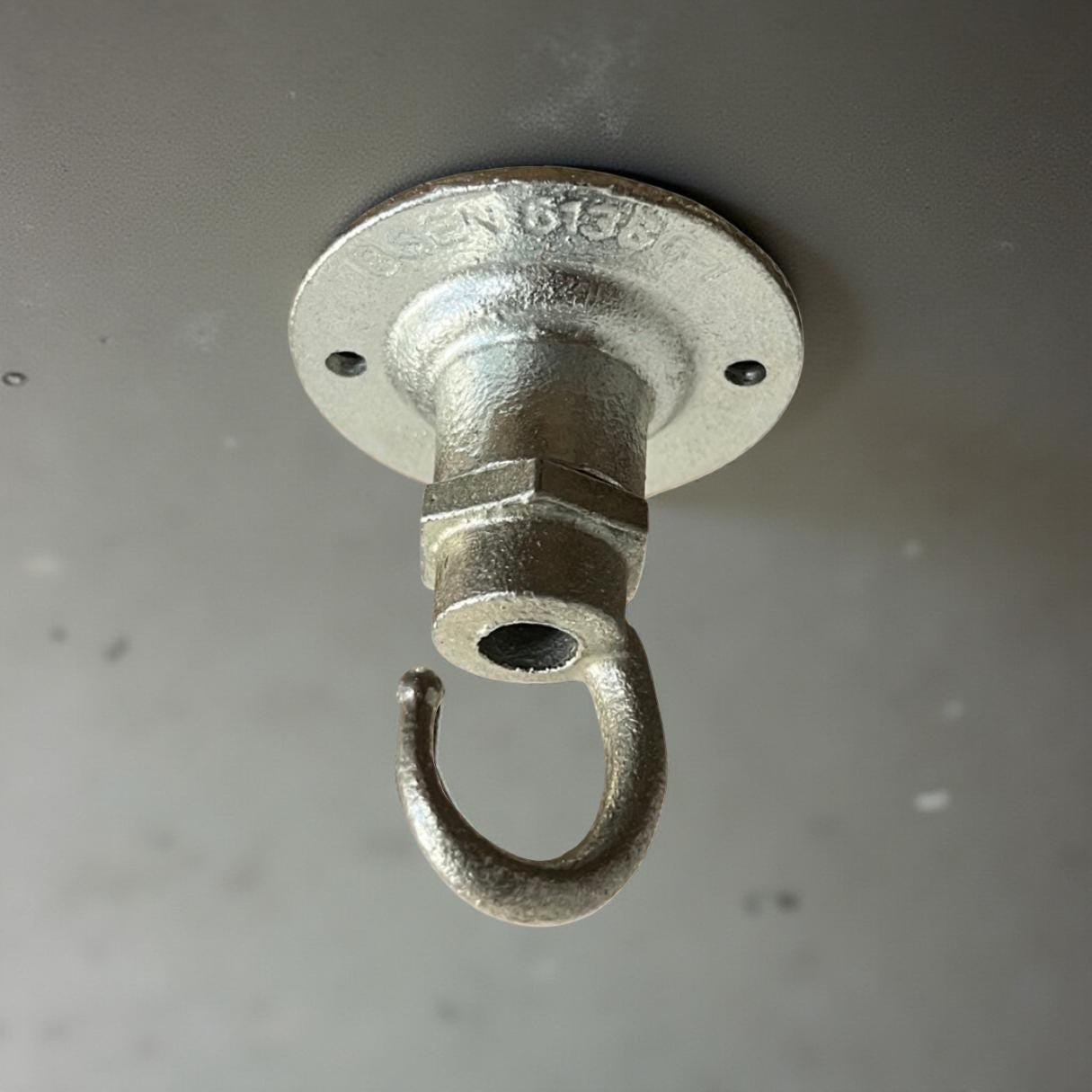 Holkham ~ Solid Industrial Hook | Ceiling Hanging Light | Galvanised Metal | Plant Hanger