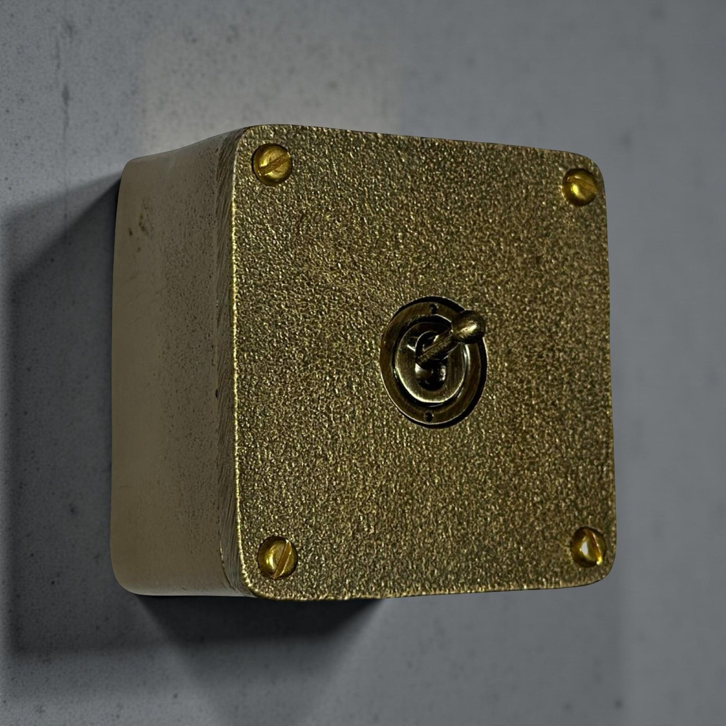 Single Gang Bronze Solid Cast Metal Conduit Light Switch Industrial 2 Way - BS EN Approved Vintage Crabtree 1950’s Style