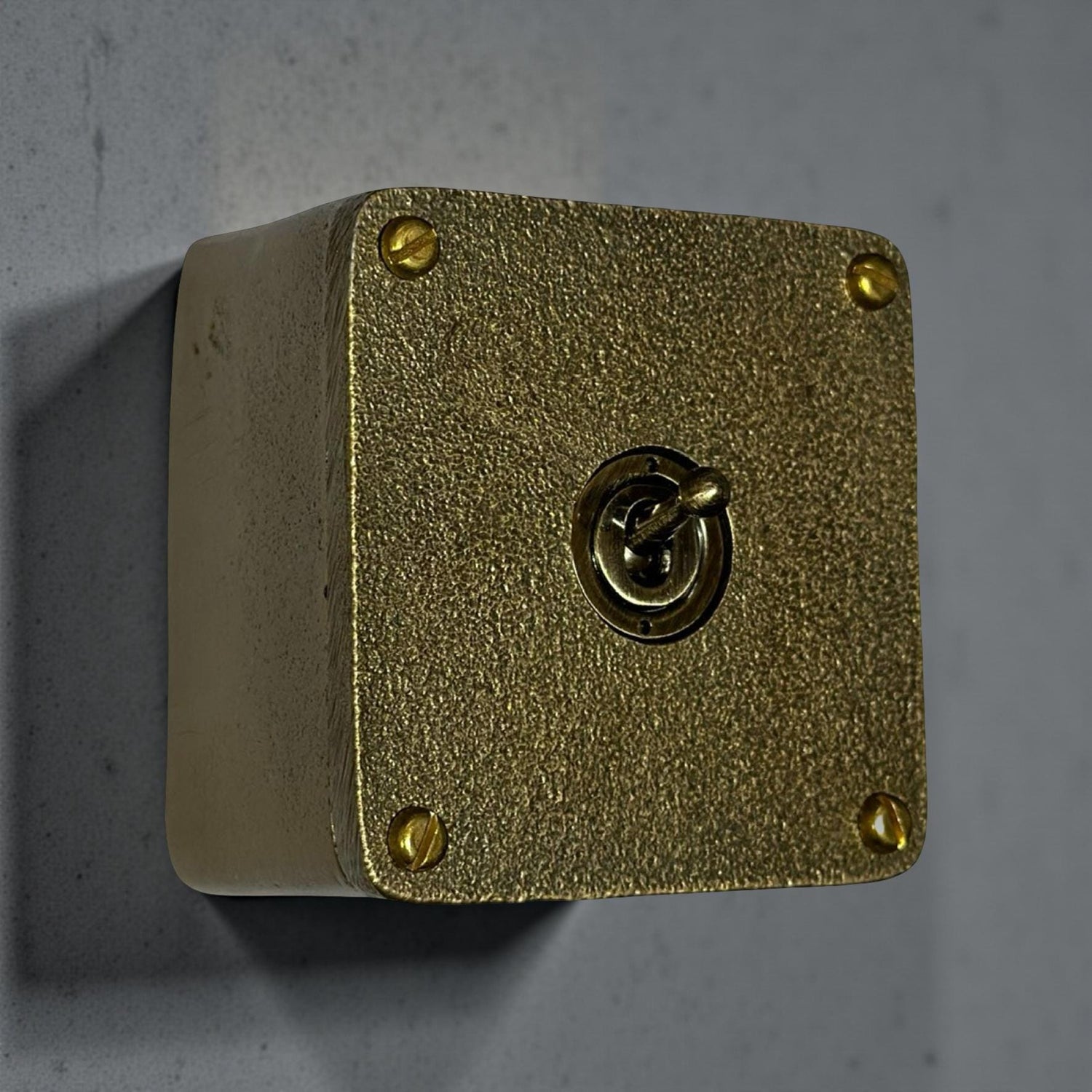 Single Gang Bronze Solid Cast Metal Conduit Light Switch Industrial 2 Way - BS EN Approved Vintage Crabtree 1950’s Style