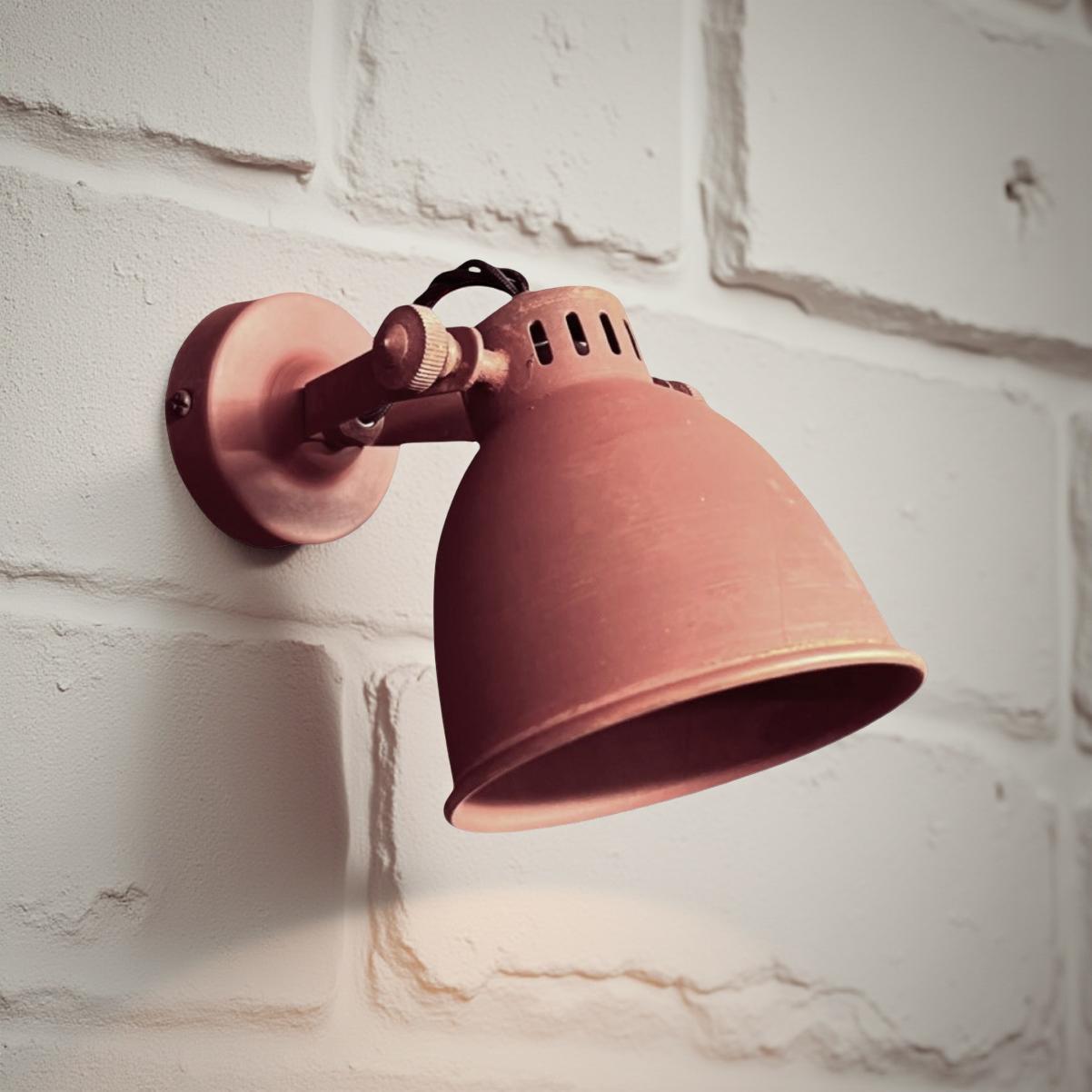 Colby ~ Solid Rusted Steel Short Adjustable Arm Industrial Wall Light | Spot light | Table | Vintage