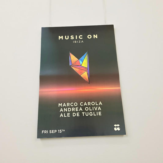 Music On ~ Marco Carola Genuine Official Pacha Ibiza Framed Dj Artwork Travel Poster | Luxury Black Frame