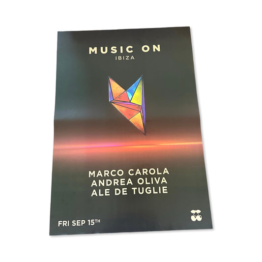 Music On ~ Marco Carola Genuine Official Pacha Ibiza Framed Dj Artwork Travel Poster | Luxury Black Frame