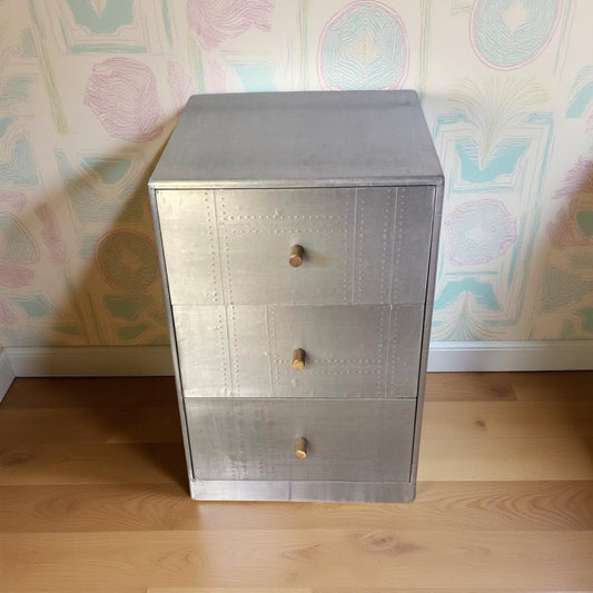 NEW Maxlume ~ Spitfire 3 Drawer Aviator Side Table Aviation Bedside Blackhawk Fighter Limited Edition