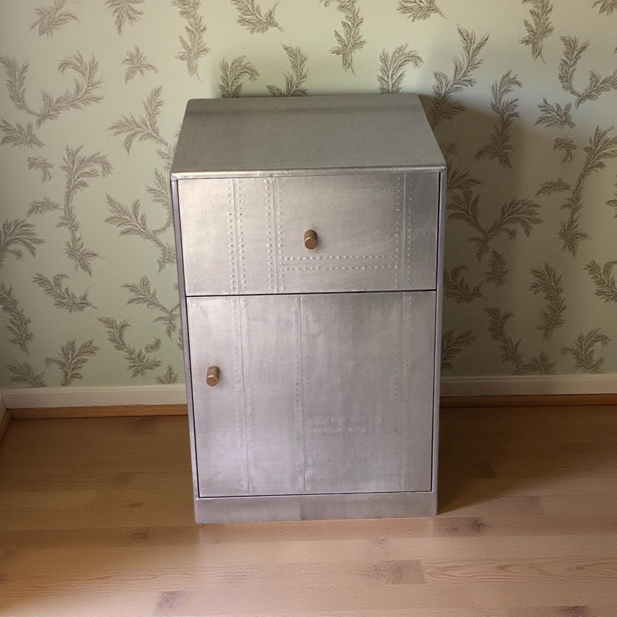 NEW ~ Spitfire 1 Drawer & Cupboard Aviator Side Table Aviation Bedside Blackhawk Fighter Limited Edition by Maxlume