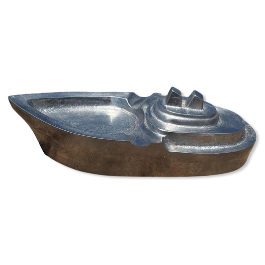 Boat Ocean Yacht Liner Polished Handcrafted Cast Aluminium Ashtray - Nautical Vintage Style Navy Cigar Holder Ashtray - Heavy Cigarette tray