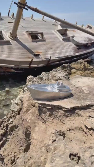 Boat Ocean Yacht Liner Polished Handcrafted Cast Aluminium Ashtray - Nautical Vintage Style Navy Cigar Holder Ashtray - Heavy Cigarette tray