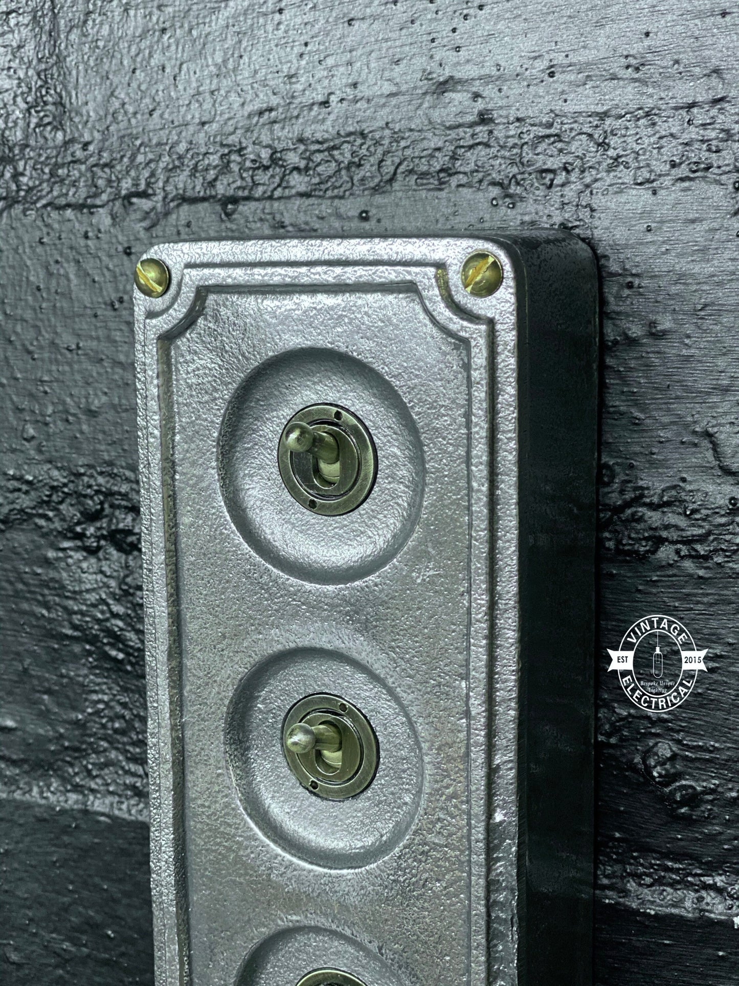 4 Gang 2 Way Solid Cast Metal Light Switch Industrial - BS EN Approved Vintage Britmac 1950’s Style