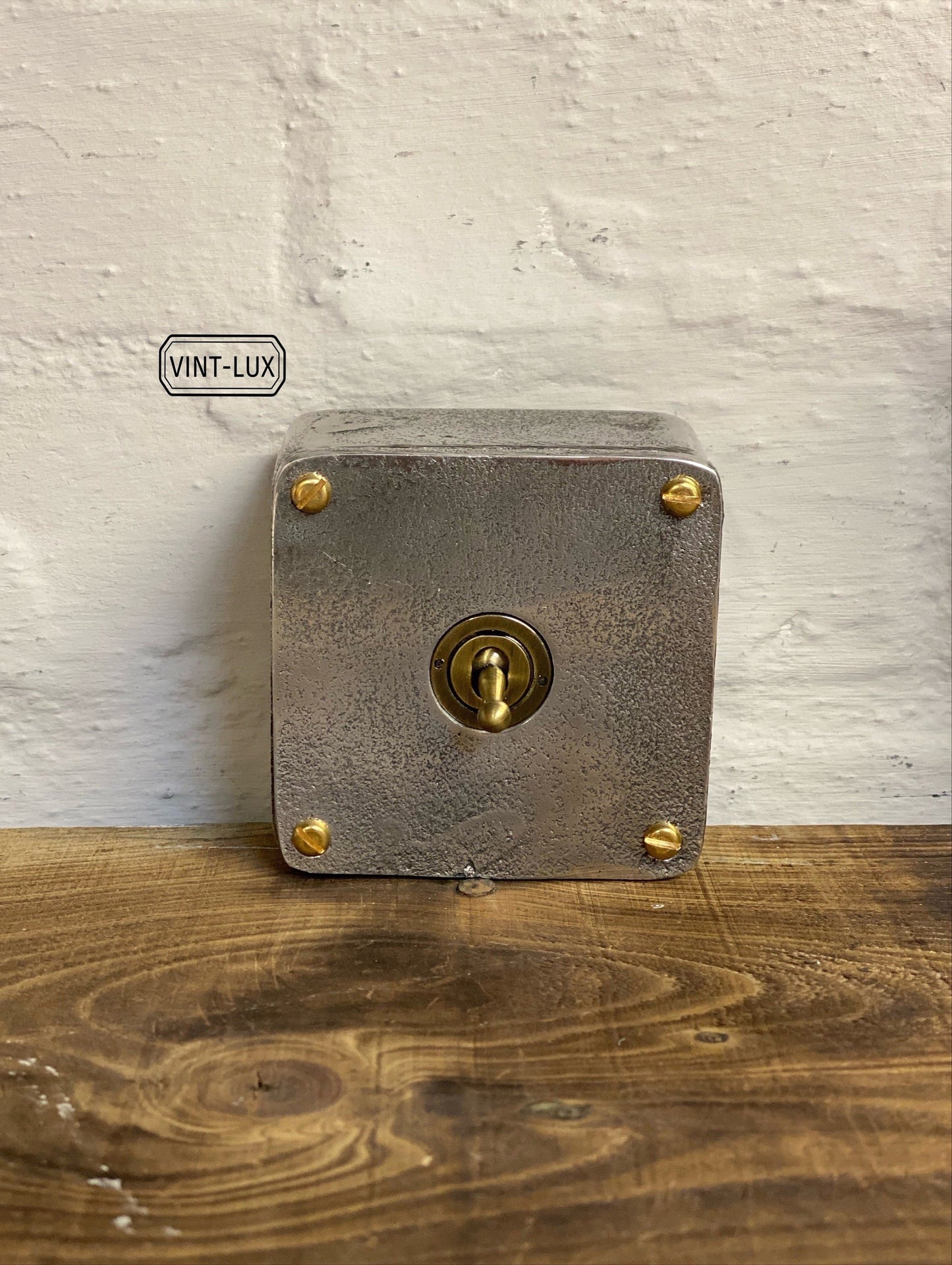 Single Gang Solid Cast Metal Light Switch Industrial 2 Way - BS EN Approved Vintage Walsall 1950’s Style